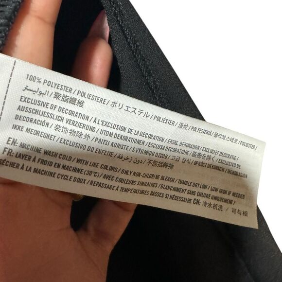 Abercrombie & Fitch Black Wrap Asymmetrical Tie Waist  Maxi Dress - Picture 9 of 13